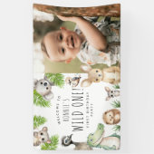 Wild One! Australisch Dieren Verjaardagsfeestje Spandoek (Verticaal)