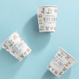 Wild One! Australische dier verjaardagsfeest welko Papieren Bekers