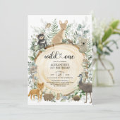 Wild One Australische Dieren Groene Verjaardag Jon Kaart (Staand voorkant)