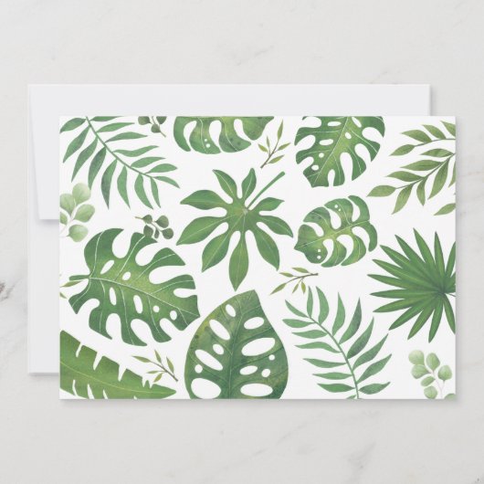 Wild One Baby 1st Birthday Oerwoud Safari Bedankkaart (Achterkant)