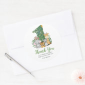Wild One Baby 1st Birthday Oerwoud Safari Ronde Sticker (Envelop)