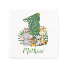 Wild One Baby 1st Birthday Oerwoud Safari T-shirt