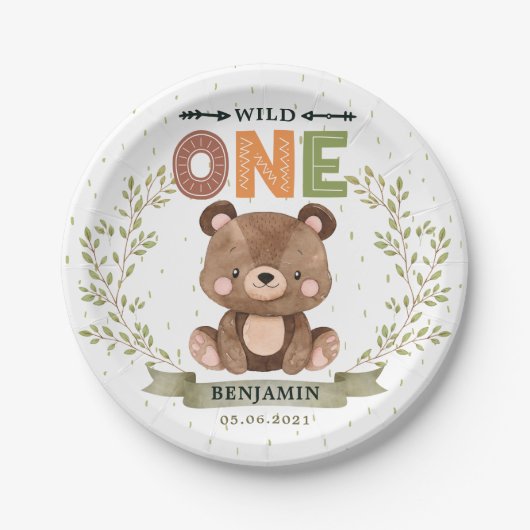 Wild One Baby Beer 1st Birthday Paper Bord (Voorkant)