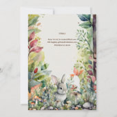 Wild One Baby Bunny Woodland Dieren Rustiek Kaart (Achterkant)