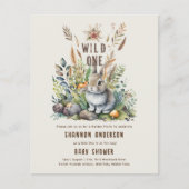 Wild One Baby Dieren in het Bos Baby Shower (Voorkant)