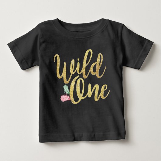 Wild One Baby Eerste Verjaardag Meisje Bodysuit T- (Voorkant)