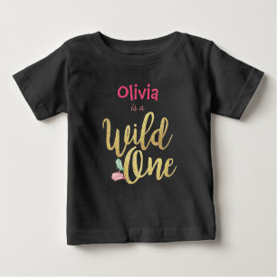 Wild one Baby Eerste verjaardag Meisje bodysuit T-