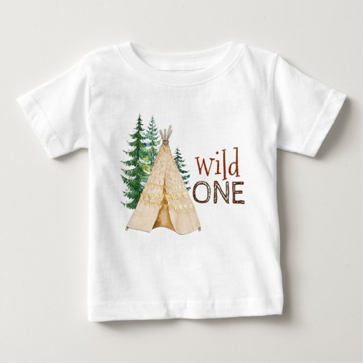 Wild One Baby Eerste Verjaardag Shirten (Voorkant)