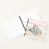 Wild One - Baby Elephant and Flowers Notitieboek (Binnen)