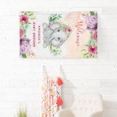 Wild One - Baby Elephant and Flowers Spandoek (Insitu)