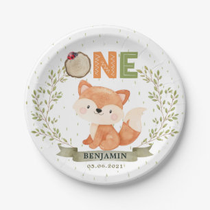 Wild One Baby Fox 1st Birthday Paper Bord