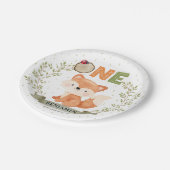 Wild One Baby Fox 1st Birthday Paper Bord (Gekanteld)