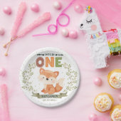 Wild One Baby Fox 1st Birthday Paper Bord (Feest)