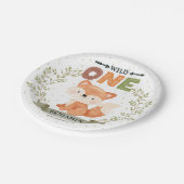 Wild One Baby Fox 1st Birthday Paper Bord (Gekanteld)
