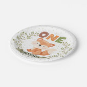 Wild One Baby Fox 1st Birthday Paper Bord (Gekanteld)