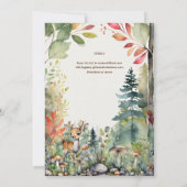 Wild One Baby Herten Bos Dieren Rustiek Kaart (Achterkant)