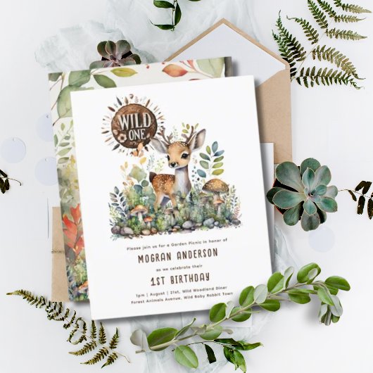 Wild One Baby Herten Bosdieren 1e Verjaardag