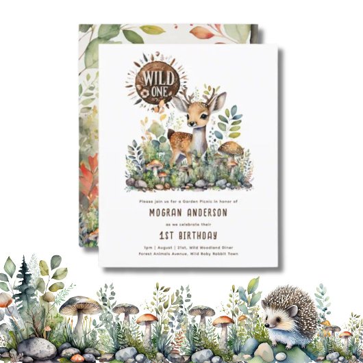 Wild One Baby Herten Bosdieren 1e Verjaardag