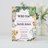 Wild One Baby Meisje Baby shower Kaart (Staand voorkant)