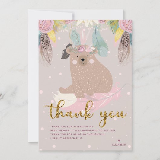 Wild One Baby shower Bedankkaart (Voorkant)