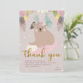 Wild One Baby shower Bedankkaart (Staand voorkant)