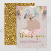 Wild One Baby shower Bedankkaart (Voorkant / Achterkant)