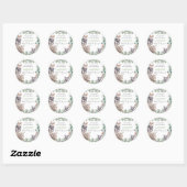 Wild One Baby Shower Bos Dank je Ronde Sticker (Vel)