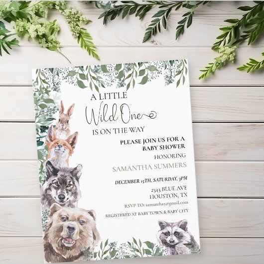 Wild One Baby Shower Bosdieren uit het Woud