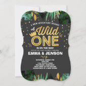 Wild One Baby shower Invitation Adventure Shower Kaart (Voorkant)