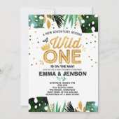 Wild One Baby shower Invitation Adventure Shower Kaart (Voorkant)