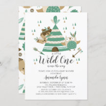 Wild One Baby shower Invitation