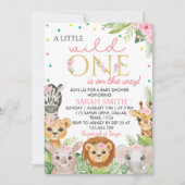 Wild One Baby shower Invitation Kaart (Voorkant)