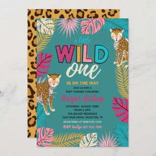 Wild One Baby shower Invitation   Wilde One Shower Kaart