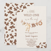 Wild One Baby Shower Jongen Kaart (Voorkant / Achterkant)
