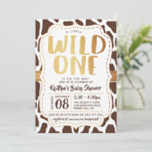 Wild One Baby shower Kaart (Staand voorkant)
