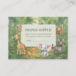 Wild One Baby Shower Luiers Raffle Bijgevoegde Kaa Informatiekaartje