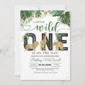 Wild One Baby shower Safari Boy Kaart (Voorkant)