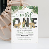 Wild One Baby shower Safari Boy Kaart