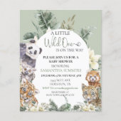Wild One Baby Shower Tropisch Jungle Dieren Budget (Voorkant)