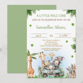 Wild One Baby shower voor jongen Kaart (Voorkant / Achterkant)