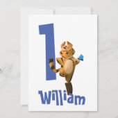 Wild One Baby Tiger 1st Birthday Invitation – Rust Kaart (Voorkant)