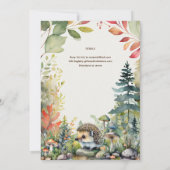 Wild One Baby Woodland Animals Hedgehog Rustic Kaart (Achterkant)