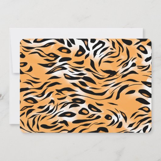 Wild ONE Baby's 1e Verjaardag Schattige Tijger Afb Kaart (Achterkant)