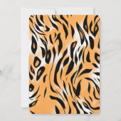 Wild ONE Baby's 1e Verjaardag Schattige Tijger Afb Kaart (Achterkant)