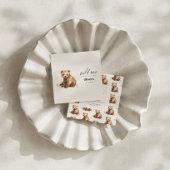 Wild One Bear Cub Baby Welcome 1st Birthday Kaart