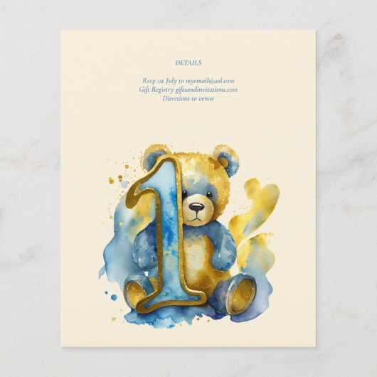 Wild One Beer 1st Birthday (of EDIT AGE) Blauwgroe (Achterkant)