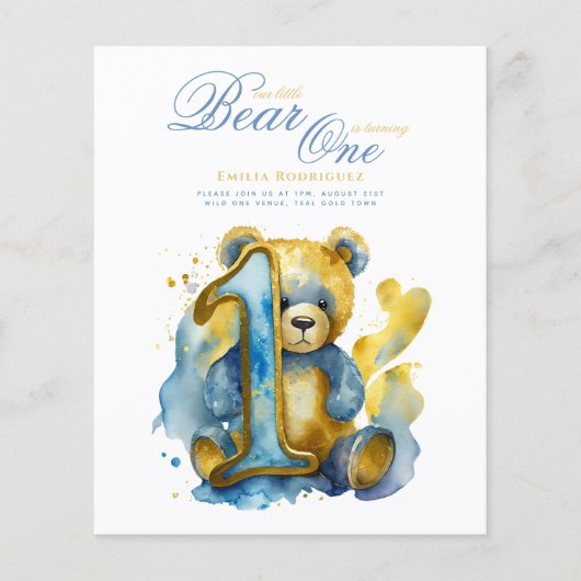 Wild One Beer 1st Birthday (of EDIT AGE) Blauwgroe (Voorkant)