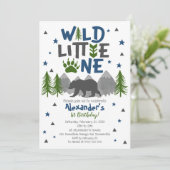 Wild One Beer 1st Birthday Uitnodiging (Staand voorkant)