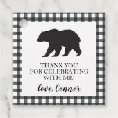 Wild One Beer Black Buffalo Pond Birthday Bedankjes Labels (Voorkant)