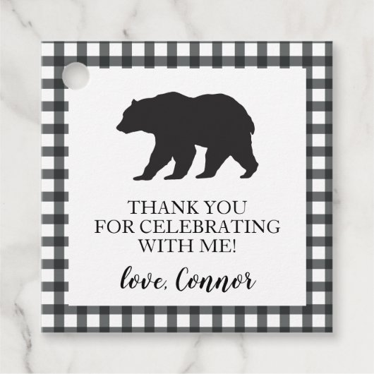 Wild One Beer Black Buffalo Pond Birthday Bedankjes Labels (Voorkant)